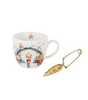 Kubek 460 ml z metalowym zaparzaczem CHRISTMAS CUTIES 2