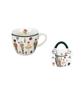 Kubek 460 ml w "koszyczku" CHRISTMAS NUTCRACKER