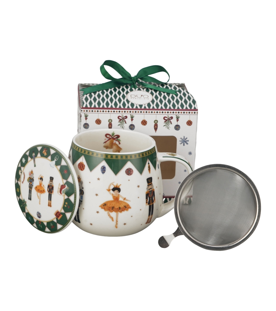 Zaparzacz baryłka w pudełku z kokardą NUTCRACKER