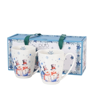 2 kubki classic "opakowanie szuflada" SNOWMAN