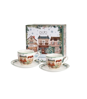 2 filiżanki espresso ze spodkami CHRISTMAS CITY 2