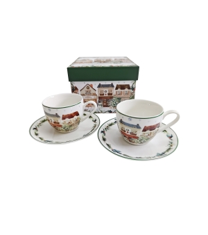 2 filiżanki espresso ze spodkami CHRISTMAS CITY 2