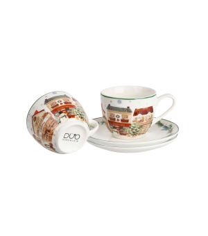 2 filiżanki espresso ze spodkami CHRISTMAS CITY 2