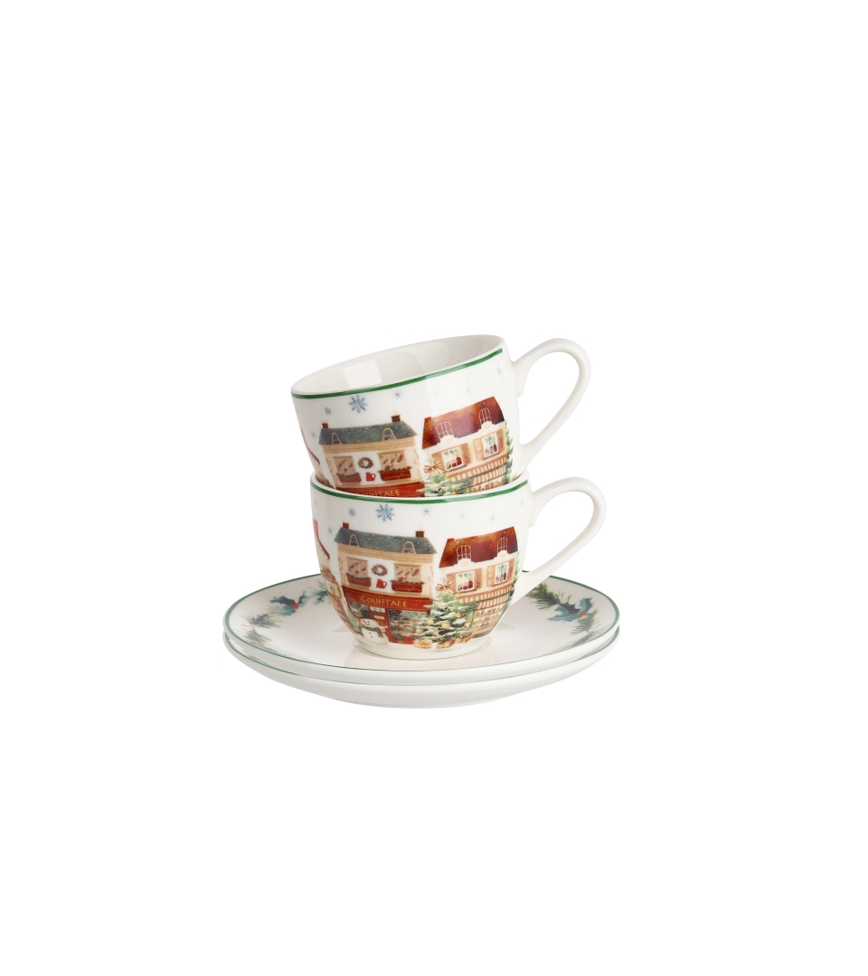 2 filiżanki espresso ze spodkami CHRISTMAS CITY 2