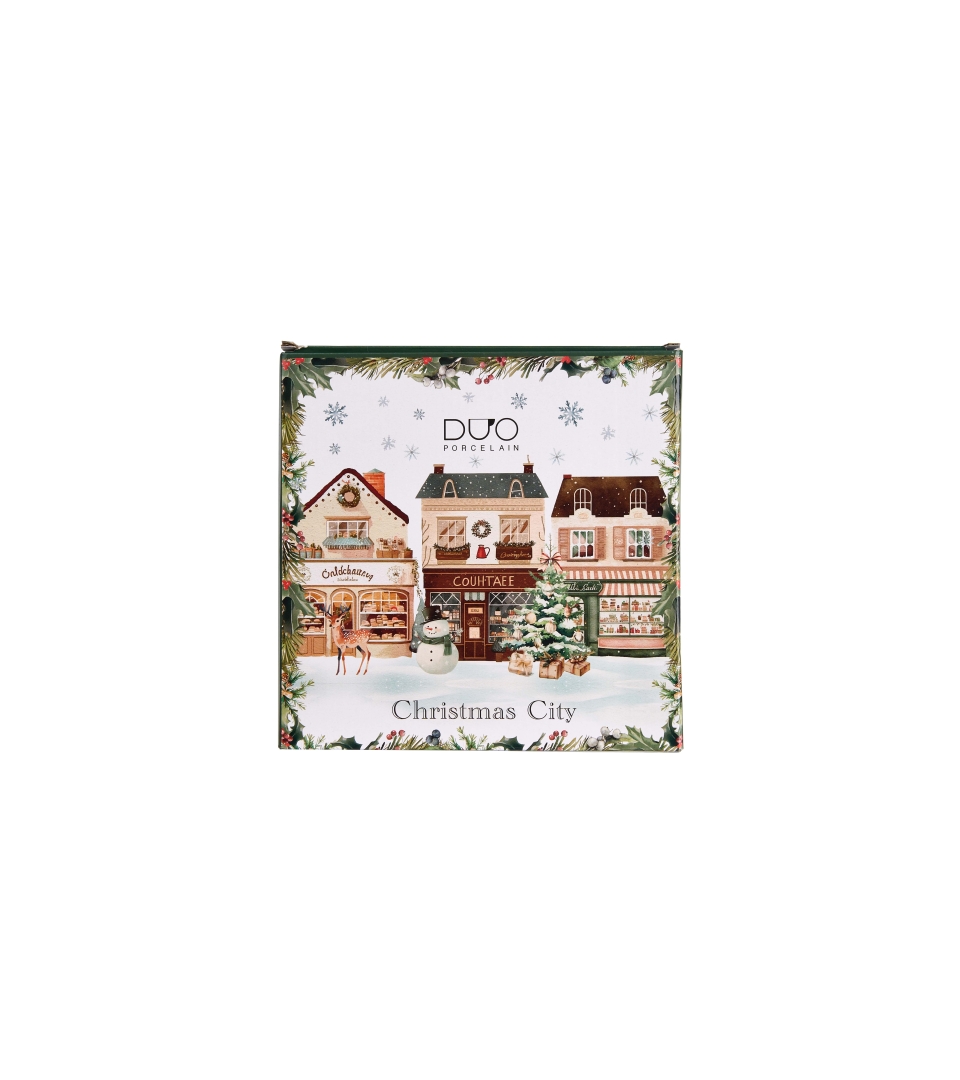 Komplet 2 talerze deserowe CHRISTMAS CITY 2