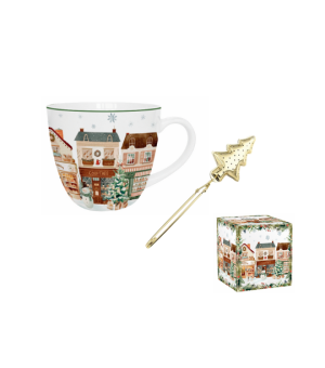 Kubek 460 ml z metalowym zaparzaczem CHRISTMAS CITY 2