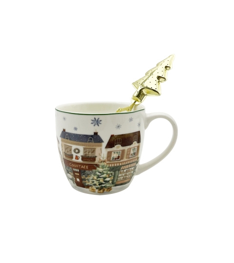 Kubek 460 ml z metalowym zaparzaczem CHRISTMAS CITY 2