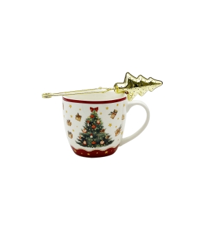 Kubek 460 ml z metalowym zaparzaczem CHRISTMAS TREE 3