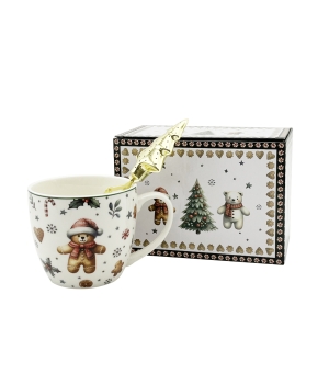 Kubek 460 ml z metalowym zaparzaczem CHRISTMAS CUTIES