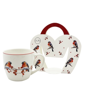 Kubek 460 ml "w koszyczku" CHRISTMAS BIRDS 3