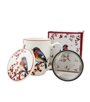 Kubek z zaparzaczem CHRISTMAS BIRDS 3