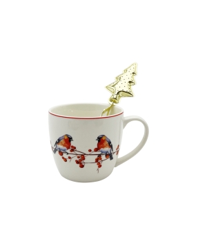 Kubek 460 ml z metalowym zaparzaczem CHRISTMAS BIRDS 3