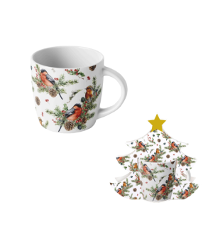 Kubek 400 ml w opakowaniu choinka CHRISTMAS BIRDS 1