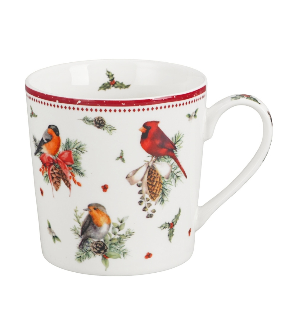 Kubek 360 ml w opakowaniu choinka BIRDS OF WINTER