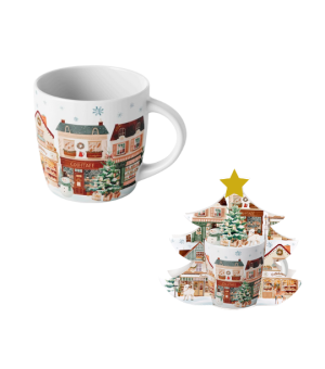 Kubek 400 ml w opakowaniu choinka CHRISTMAS CITY 2