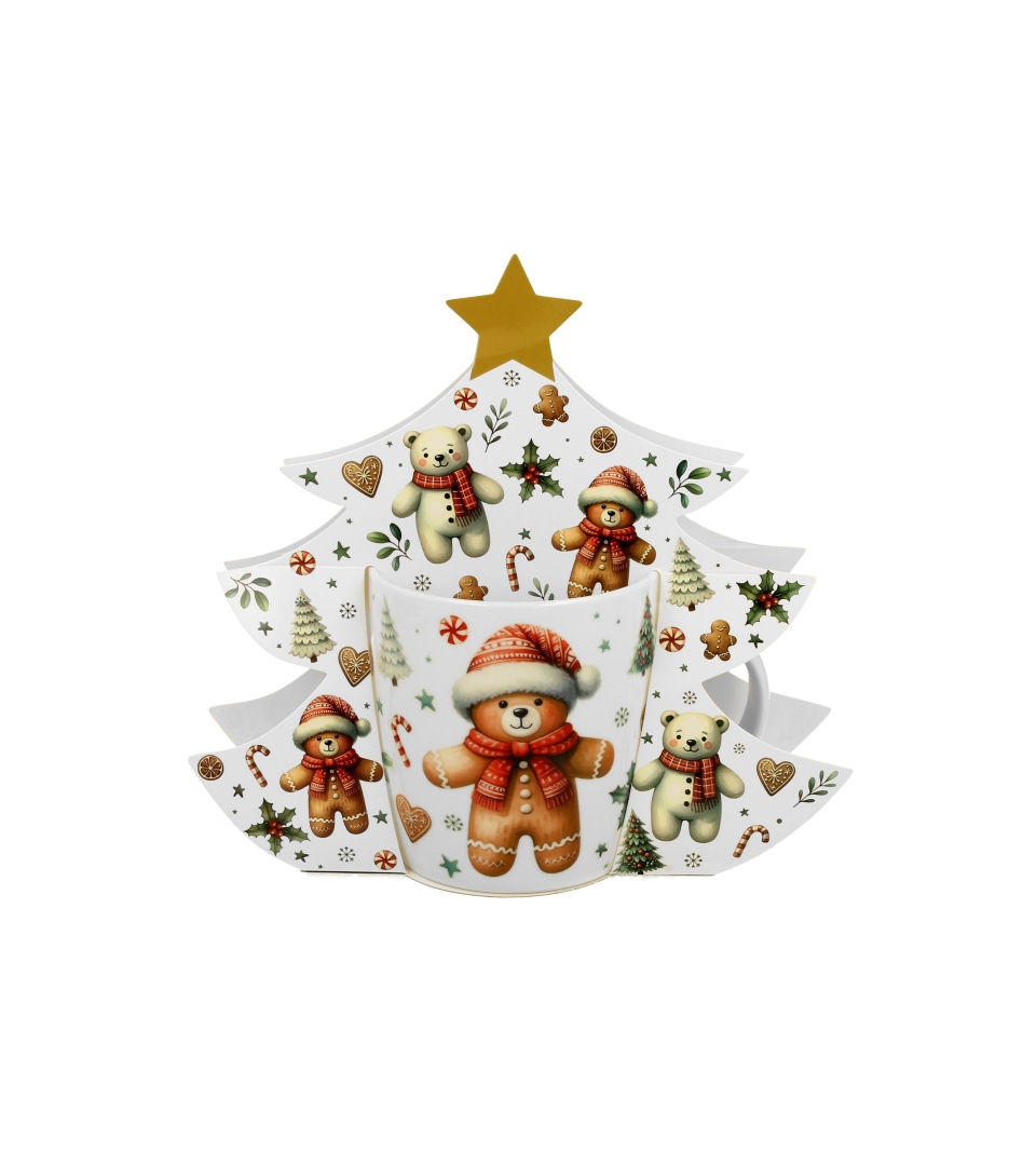 Kubek 400 ml w opakowaniu choinka CHRISTMAS CUTIES