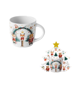Kubek 400 ml w opakowaniu choinka CHRISTMAS CUTIES 2