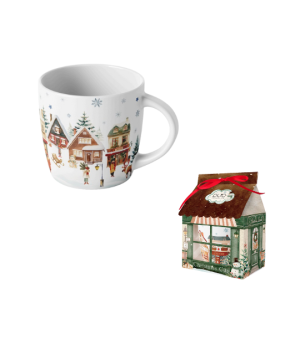Kubek 400 ml w opakowaniu domek CHRISTMAS VILLAGE