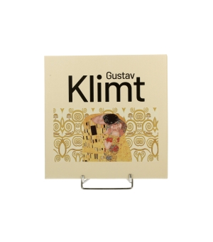 Komplet 2 talerze deserowe THE KISS ECRU inspired by Klimt