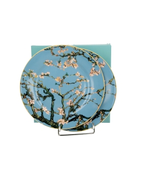 Komplet 2 talerze deserowe ALMOND BLOSSOM inspired by Van Gogh