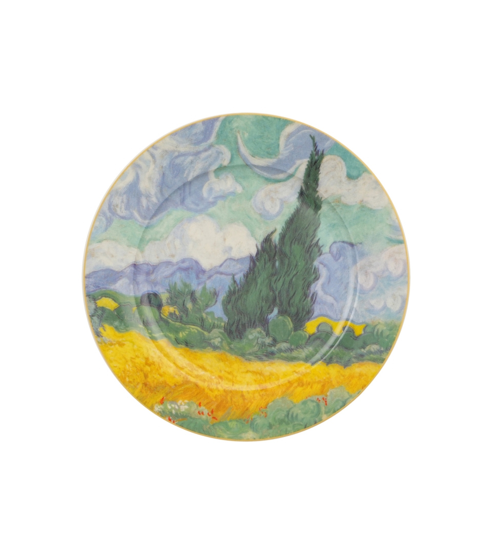 Komplet 2 talerze deserowe WHEAT FIELD inspired by Van Gogh