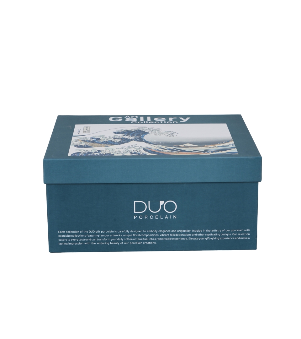 2 filiżanki ze spodkami THE GREAT WAVE inspired by Hokusai