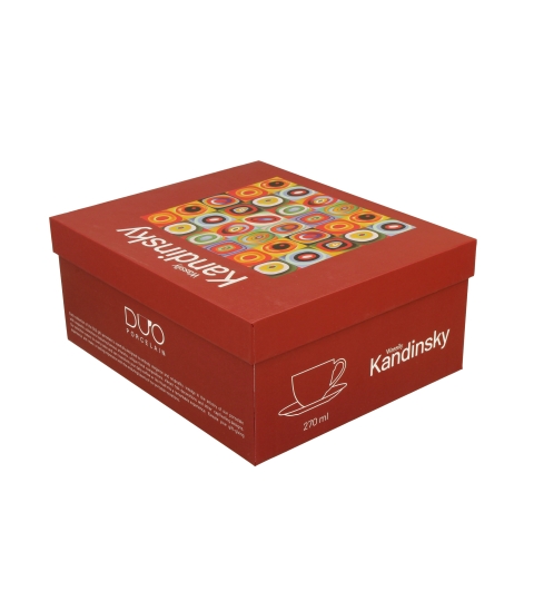 2 filiżanki ze spodkami SQUARES WITH CIRCLES inspired by W. Kandinsky