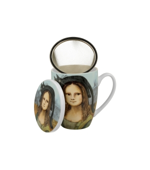 Kubek z zaparzaczem Koci Świat MONA LISA Z KOTEM