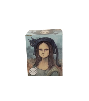 Kubek z zaparzaczem Koci Świat MONA LISA Z KOTEM