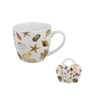 Kubek 460 ml w "koszyczku" MUSZLE