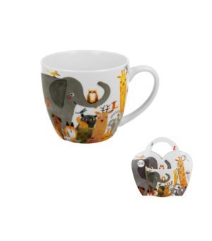 Kubek 460 ml w "koszyczku" Psi Świat ZWIERZĘTA