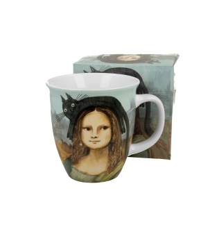 Kubek 650 ml Koci Świat MONA LISA Z KOTEM