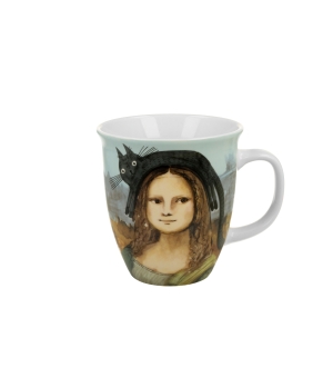 Kubek 650 ml Koci Świat MONA LISA Z KOTEM