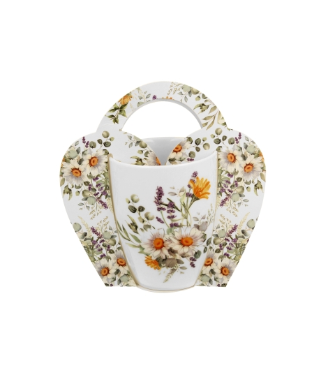 Kubek 350 ml w koszyczku DAISY (sprzedaż w zestawach po 6 szt.)