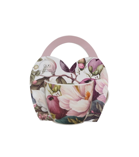 Kubek 460 ml w "koszyczku" MAGNOLIE (sprzedaż w zestawach po 4 szt.)