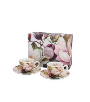 2 filiżanki espresso ze spodkami MAGNOLIE