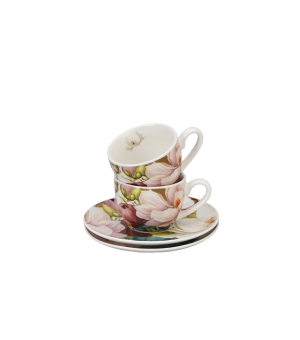 2 filiżanki espresso ze spodkami MAGNOLIE