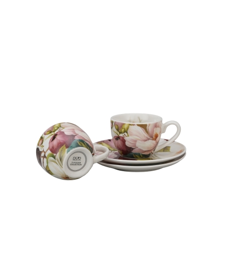 2 filiżanki espresso ze spodkami MAGNOLIE