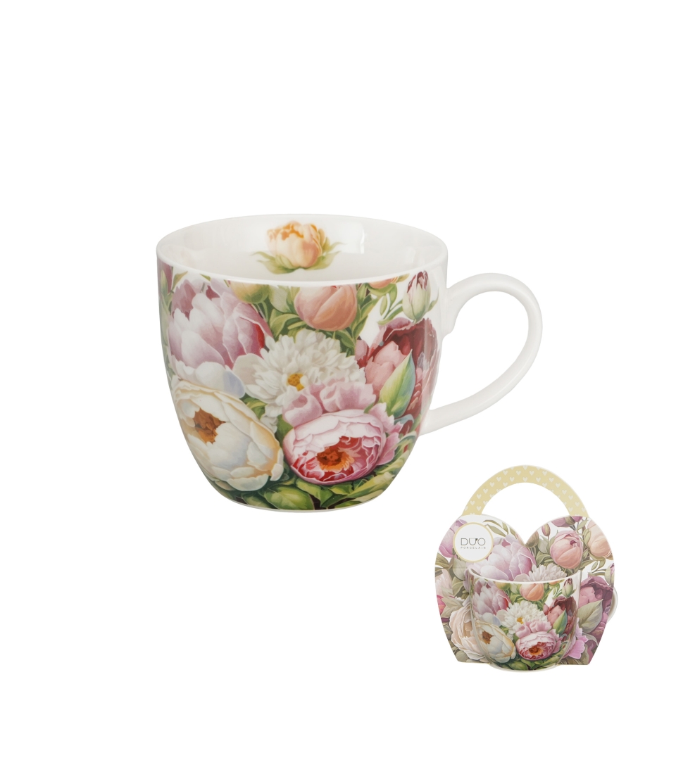 Kubek 460 ml w "koszyczku" PIWONIE (sprzedaż w zestawach po 4 szt.)