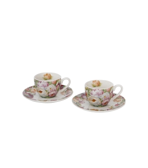 2 filiżanki espresso ze spodkami PIWONIE