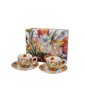2 filiżanki espresso ze spodkami TULIPANY