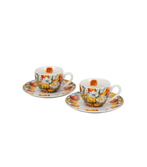 2 filiżanki espresso ze spodkami TULIPANY