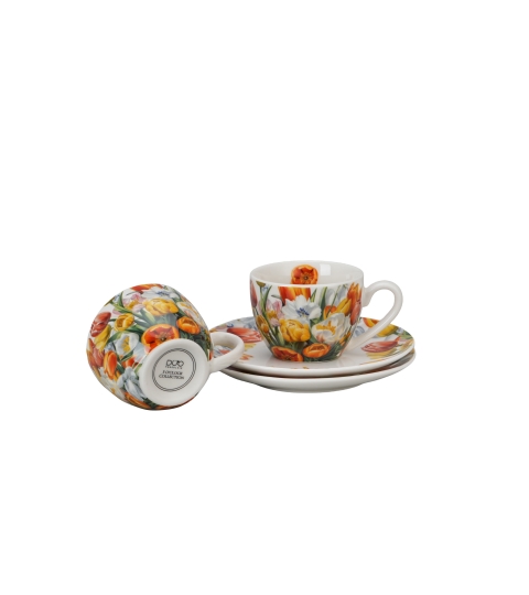 2 filiżanki espresso ze spodkami TULIPANY