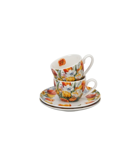 2 filiżanki espresso ze spodkami TULIPANY