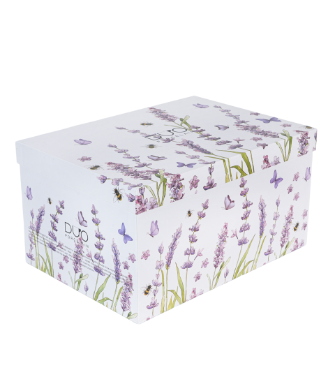 Zestaw dzbanek z zaparzaczem ze stali nierdzewnej i 2 filiżanki ze spodkami CLASSIC LAVENDER