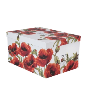 Zestaw dzbanek z zaparzaczem ze stali nierdzewnej i 2 filiżanki ze spodkami CLASSIC POPPIES