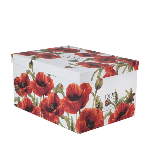 Zestaw dzbanek z zaparzaczem ze stali nierdzewnej i 2 filiżanki ze spodkami CLASSIC POPPIES