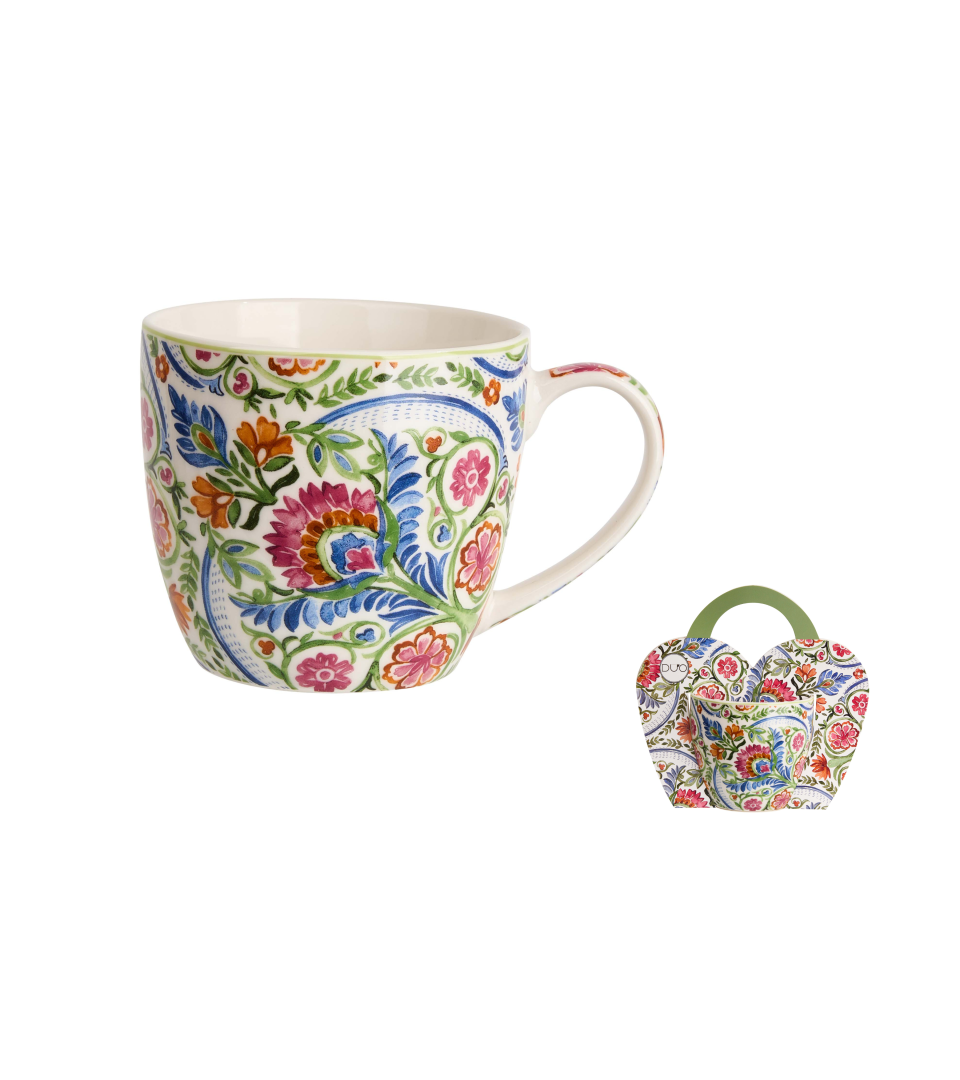 Kubek 460 ml w "koszyczku" MAYFLOWER