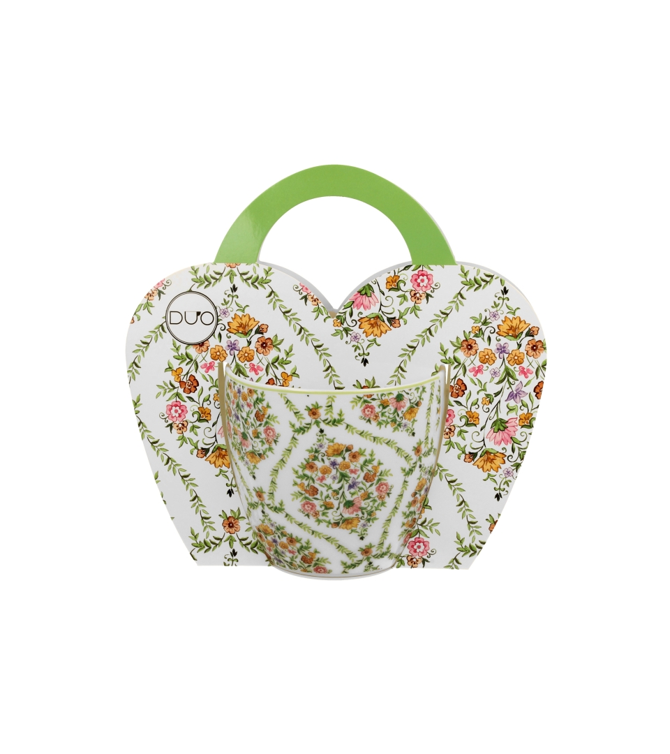 Kubek 460 ml w "koszyczku" FIORI