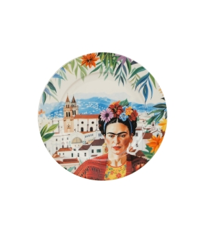 Komplet 2 talerze deserowe MEXICAN ART RED